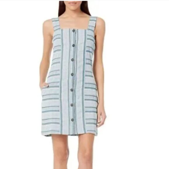 Roxy Dresses & Skirts - Roxy Womens Sweeter Striped Blue Cotton Dress Size Medium
